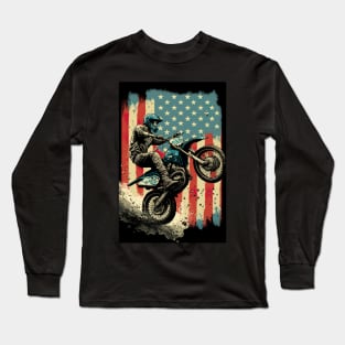 Dirt Bike Stunt Around Money Long Sleeve T-Shirt